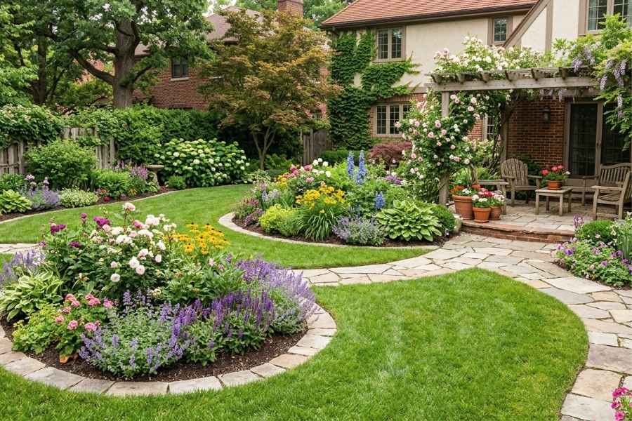 9 Beautiful Backyard Flower Bed Ideas